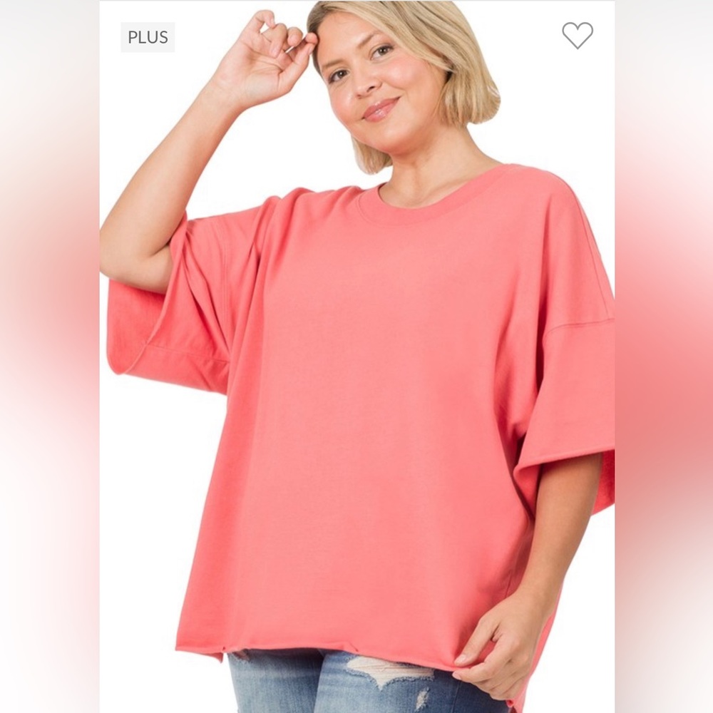 Zenana French Terry Top - Picture 1 of 1